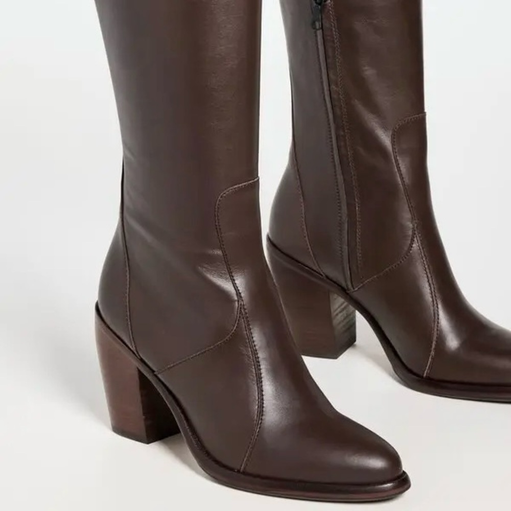 Rag & Bone Mustang Brown Leather Knee High Boots